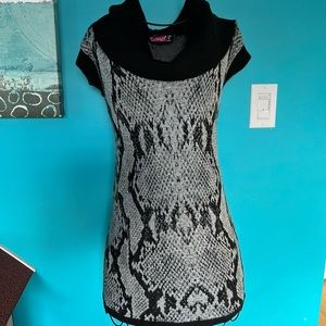 Long cowl neck sweater